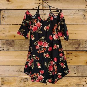 Cold shoulder tunic dress